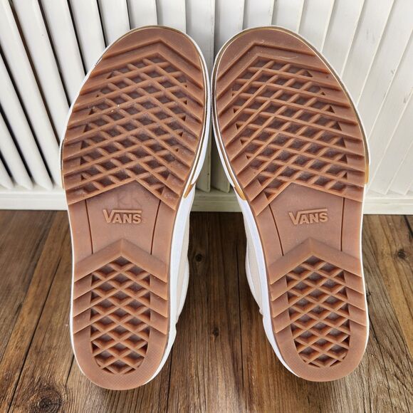 Vans Old Skool Stacked Platform Womens Sz 7.5 Beige White Canvas Sneakers Shoes - Picture 7 of 9